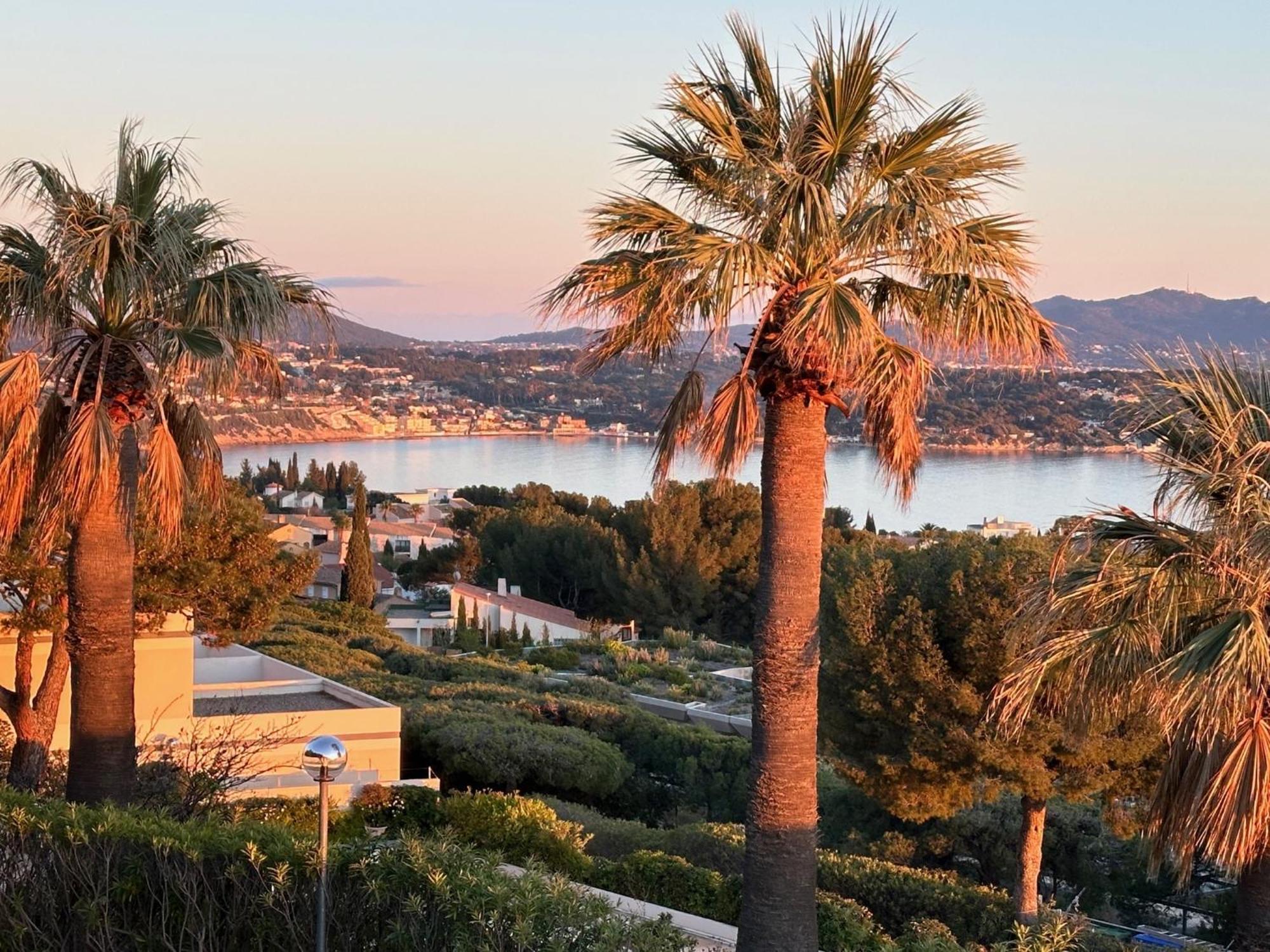 Superbe T2 44M2 - Grande Terrasse Vue Mer Panoramique Exceptionnelle Piscine - Parking Bandol Exterior foto